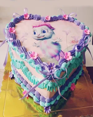 Torta corazon seleste